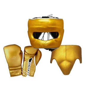 Guantes de Boxeo Profesionales de Cuero para Ganar, Guantes de MMA con Cordones, Kit de Boxeo de Dedos Completos Personalizado - Product Image 4