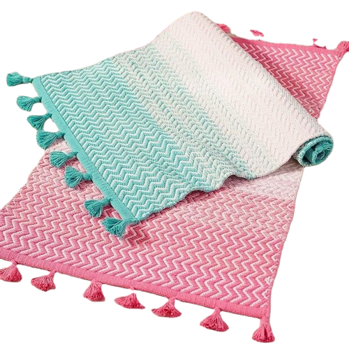 100% Cotton Custom Printed Anti-Slip Luxury Modern Style Rag Rugs for Home Use Prayer Manufactured India Wholesale Prices by VAIBHAV EXPORTS