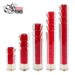 레드/블루 크리스탈 무지개빛 기어 변속 노브 - 글리터 마감 수동/자동 기어 시프터가 있는 범용 자동차 개조 부품 - Product Image 4