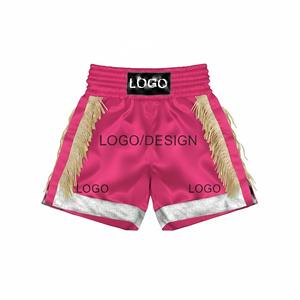 Pantalones Cortos de Muay Thai Profesionales de Hip Hop, Tejido Transpirable, Cintura Elástica Alta, Precio al por Mayor - Product Image 4