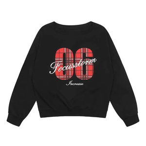 Gold Lianti American <b>Retro</b> High Street off Shoulder Capless Sweatshirt Lazy Top Full Sleeve Polo Collar Female Clothing - Product Image 5