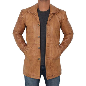 แจ็กเก็ตหนังวัวสำหรับผู้ชายเสื้อโค้ทหนังธรรมชาติลำลองสำหรับธุรกิจฤดูใบไม้ร่วงฤดูหนาว - Product Image 5