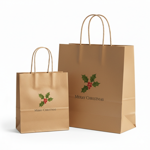 Eco-Friendly Coated Paper <b>Gift</b> Bag with Matt Lamination and Handle for Christmas Presents and Holiday Wrapping - Product Image 2