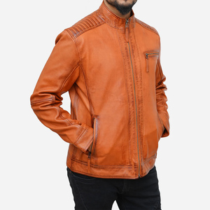 Veste en cuir pour homme en gros, style urbain, en cuir de vachette véritable, vêtements en cuir, personnalisation de marque, fabricant - Product Image 2