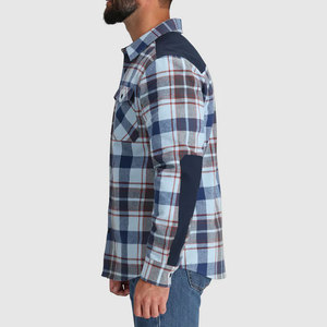 Chemise en flanelle brossée personnalisée 220 GSM pour homme, shacket uni 100% fibre de bambou respirant et écologique pour un usage décontracté en automne - Product Image 4