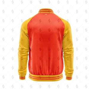 Chaqueta Varsity para Hombre, Ropa de Invierno Informal, Tela de Forro Polar de Primera Calidad, Cuello Alto, Cierre de Cremallera, Fabricante Mayorista - Product Image 3