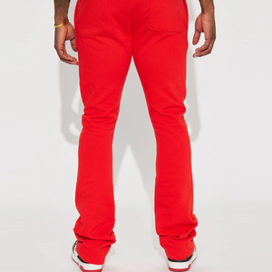 Moda Unisex Logo Stack Flare Pants Outdoor Fleece Jogger Pantalones masculinos Pantalones de chándal Cordón Pantalones de hombre Lavados - Product Image 4