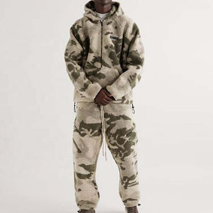 Venta Caliente, Directo de Fábrica, Conjunto Personalizado de Sudadera con Capucha y Pantalones Deportivos de Felpa de 345g para Hombre, Ropa de Invierno al por Mayor - Product Image 2