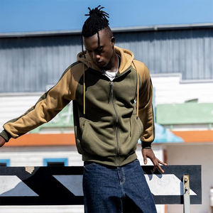 Sweats à capuche unis en polaire de meilleure qualité pour garçons Sweats à capuche d'hiver à manches longues avec fermeture éclair Plus Size Street Wear avec deux poches - Product Image 4