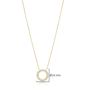 Collar de abalorio de forma redonda hueca CZ piedra al por mayor hecho a mano 925 joyería de plata esterlina - Product Image 2