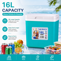 Glacière de camping 16L, glacière portable pour les voyages, la pêche, les pique-niques et la plage