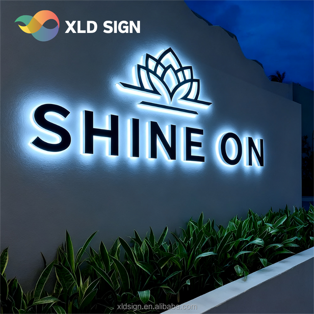 Custom Building Backlit Sign Shop Name Board Design Led Letter Illuminated Backlight Store Front Sign for Business Outdoor