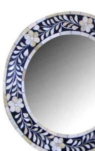 กระจกฝังมุกทรงกลมทำด้วยมือสุดหรูดีไซน์เนอร์เน้นการตกแต่งภายในบ้านที่ทันสมัย - Product Image 6