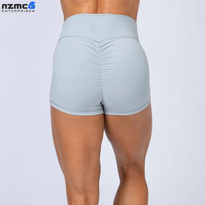 Short de Yoga taille haute pour femme Soft Stretch Gym Sports Style Logo PocketDecoration Logo personnalisable lavé respirant nouveau - Product Image 4