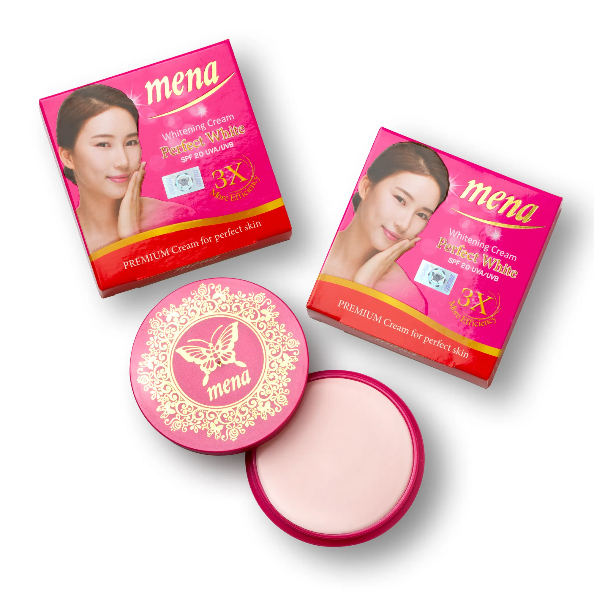 Super Best Seller Mena Whitening Cream Perfect White Formulated With Sunscreen Efficiency Intense New Vitamin C from Japan
