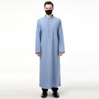 Abaya à capuche arabe pour homme 2026 – Robe modeste longue jusqu'aux chevilles, légère, thermique, respirante, grande taille, pour adultes musulmans du Moyen-Orient