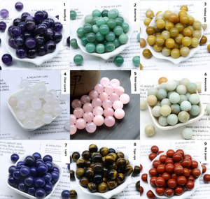 Gran oferta, piedras curativas de amatista Natural de 20mm, Bola de esfera de cristal de cuarzo rosa para decoración de Fengshui - Product Image 2