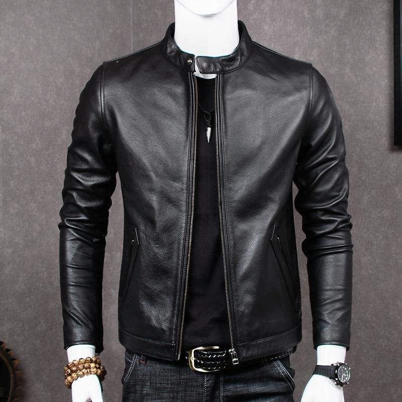 Leather Jacket Genuine Cow Skin Waterproof Men's Style Bangladesh