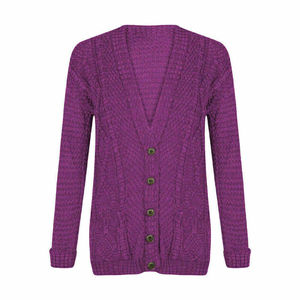 Venta al por mayor por encargo de invierno puro cárdigan de las mujeres suéteres de moda últimos cárdigans suéter tops para las mujeres suéter de punto - Product Image 5