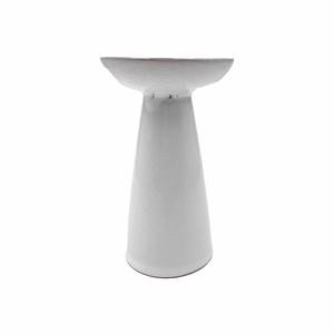 Modern Minimalist White Ceramic Handmade <b>Taper</b> <b>Candle</b> Holder Tall Pedestal 10x10x17cm Home Wedding Decoration Classic Style - Product Image 2