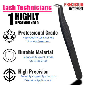 ป้ายชื่อส่วนตัวขนตาแหนบ lash applicator เครื่องมือขนตาแหนบสําหรับต่อขนตาเส้นใยปลายแหนบด้วยสแตนเลส - Product Image 4