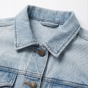 Veste en jean classique en gros pour femmes, manches longues, broderie, tendance, décontractée, vêtement d'extérieur, couleur personnalisée - Product Image 4