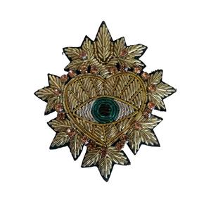 High Quality Pub Chair <b>Pin</b> Bullion Wire Hand Embroidery <b>Brooch</b> Badges with Magnet Attachment for Fashion Jackets - Product Image 3