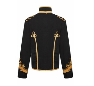 Chaqueta de Uniforme Gótico para Hombre, Negra con Cordones Dorados y Botones, para Actuaciones en Escenario - Product Image 2