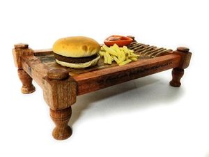 Plato para servir aperitivos de madera hecho a mano para restaurante de hotel en casa usado - Product Image 2