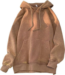 Sudaderas con capucha vintage unisex para hombre de invierno con logotipo personalizado Sudadera con capucha desgastada Jersey gráfico sudaderas con capucha lavadas con ácido - Product Image 2