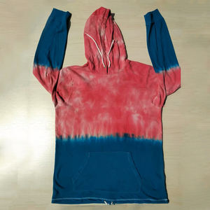 Sudadera con capucha y cremallera personalizada en relieve de peso pesado Tie-Dye con tela de peso pesado 350gsm sudadera de rizo francés de gran tamaño para hombres - Product Image 6