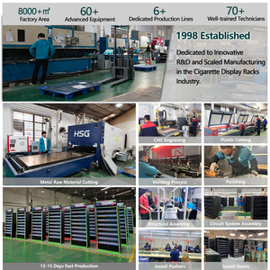 Étagère de présentation de cigarettes et de tabac en métal de grande taille avec éclairage d'ambiance pour les magasins et les supermarchés - Product Image 6