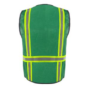 Reflective Safety <b>Vest</b> Clothing Hi Vis Workwear Mesh Nylon <b>Men</b> Construction <b>Vest</b> Zipper <b>Multi</b> Pockets ANSI Class 2 Waterproof - Product Image 5