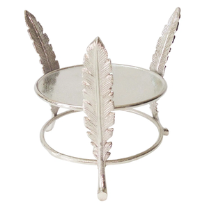 Bougeoir en métal en aluminium en forme de feuille de designer Bougeoir en métal fabriqué à la main Fabricant personnalisé Maison et jardin - Product Image 1