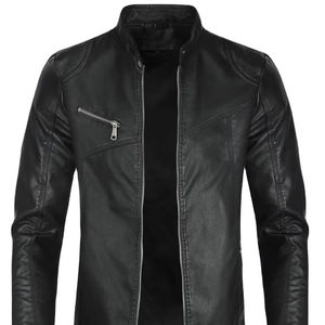 Veste en cuir unisexe avec fausse fourrure, capuche hiver, coupe-vent, respirante, doublure en coton, décontractée, durable, tissu en toile, service OEM - Product Image 1