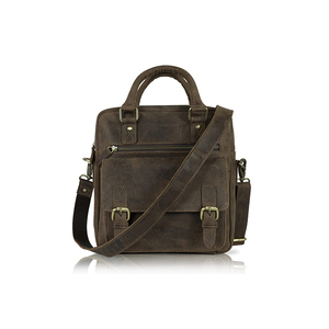 Unisex Vintage Genuine <b>Leather</b> Zipper Messenger <b>Bag</b> Stylish Bohemian Fashion Double Pocket Durable Portable-Best Price Sale! - Product Image 1