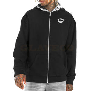 Sweat à capuche surdimensionné de haute qualité avec fermeture éclair complète pour l'hiver Street Wear Basics avec col à capuche Style décontracté Design durable - Product Image 1