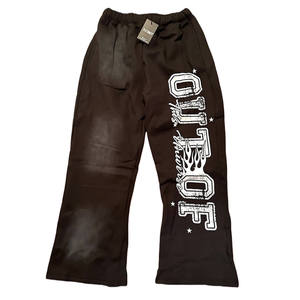 Unisex Acid Wash Jogger y Sudadera con capucha Retro Personalizado Oversized Plain Chándal Color sólido Sudaderas con capucha y Joggers para el invierno - Product Image 6