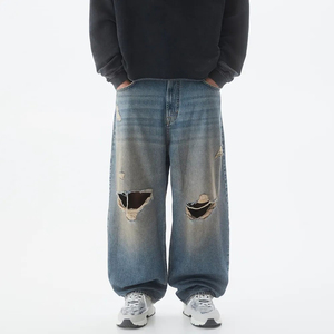 Best <b>Men</b> Women <b>Wide</b> <b>Leg</b> Loose <b>Wide</b> <b>Leg</b> Baggy Denim Pant <b>for</b> <b>Men</b> High Quality Denim Manufacture in Pakistan - Product Image 6