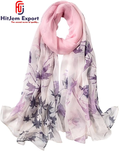 Custom Digital Print <b>Scarves</b> Fabric Premium Quality White Label Service Bulk Supply Low MOQ Perfect for Brand Promotion - Product Image 2