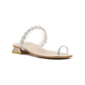 Sandales à talons dorées FN0618 Chappal élégant et fantaisie - Product Image 3