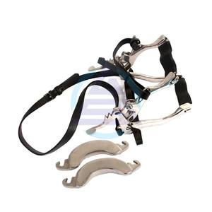 Spéculum dentaire pour chevaux et poneys, écarteur buccal avec plaques en cuir, en acier inoxydable avec flotteur - Product Image 1