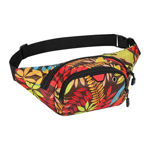 100% coton tissu léger entièrement personnalisé impression taille sacs fabriqué professionnellement fermeture éclair OEM taille sac Fanny Pack - Product Image 2