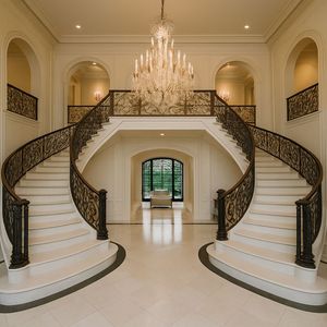 บันไดวนแบบมืออาชีพ ผลิตด้วยมือ เป็นมิตรกับสิ่งแวดล้อม ทนทาน หรูหรา ทันสมัย ทำจากเหล็กและไม้เนื้อแข็ง พร้อมราวจับโค้ง สำหรับใช้ภายในอาคาร - Product Image 5