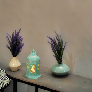 Antique Style Hollow Metal Candle Lantern Decorative <b>Moroccan</b> Design Vintage Tabletop Lamp for Home Garden Patio Wedding Party - Product Image 1