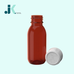 Contenedor de jarabe redondo PET de 90 ml con tapa a prueba de niños ámbar mejor precio OEM/ODM soluciones M0761 - Product Image 2