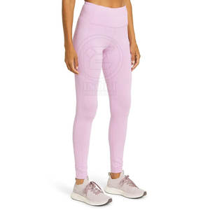 Low MOQ High Quality <b>Women</b> <b>Leggings</b> Mid Waist Solid <b>Pattern</b> Eco-Friendly Breathable Quick Dry 220g Spandex/Nylon Fitness Wear - Product Image 2