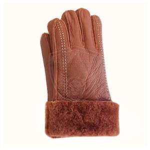 Guantes cálidos de cuero con material flexible y tela Interior ajustada Guantes de cuero multiusos con forro transpirable - Product Image 5