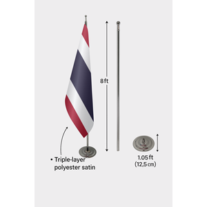 Customizable Indoor Hand <b>Flag</b> 3x5ft Aluminum <b>Pole</b> Nylon Polyester Plastic Vinyl Silk Digital Printing Custom Thailand Official - Product Image 6