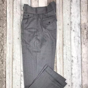 Pantalones rectos de negocios formales Pantalones de traje para oficina-Pantalones de oficina para hombres grises con forma de cuerpo estándar - Product Image 1